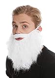 Weißer, sehr dichter Rauschebart an recht fest sitzendem Gummizug - ideal für den großen Auftritt als Räuber, Bandit, Prophet, Hinterwäldler, urbaner Hipster. Und natürlich unerlässlich für alle Frauen, die zur Steinigung gehen wollen.
