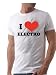Produktbild StyloTex Herren Slimfit T-Shirt I love Electro schwarz-rotprint, Größe:M;Farbe:weiss