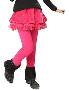 hibote Kinder Strumpfhose für Mädchen Leggins Herbst/Winter Thermo Leggings Hosenrock Ballettröckchen-Rock
