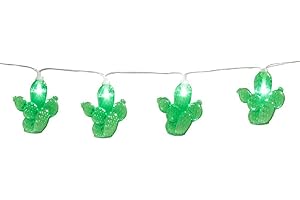 Boland 54425 - Catena di luci a LED a forma di cactus, lunghezza 140 cm, tipo batteria 2 batterie AA, cactus, decorazione per carnevale, festa a tema