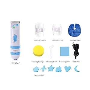 Hair Clipper Trimmer for Baby Kids Children Electric Removable Blades - Babies Haircut Kit Set Hair Shaver Silent… - Image 2
