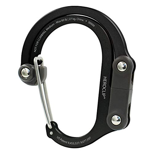 Heroclip - Medium - Clip versátil, mosquetón para colgar cualquier cosa, en cualquier lugar