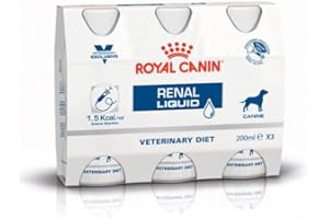 ROYAL CANIN Veterinary Diet Renal Dog Liquid | Paquete Triple | 3 x 200 ml | Pienso Completo para Perros Adultos | para favorecer la función renal en Caso de insuficiencia renal
