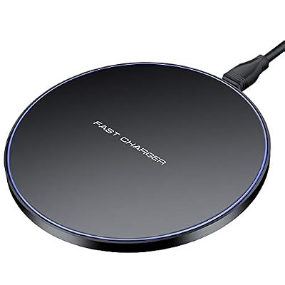 Limxems Chargeur sans Fil 10 W Universel Qi Charging Pad – Noir
