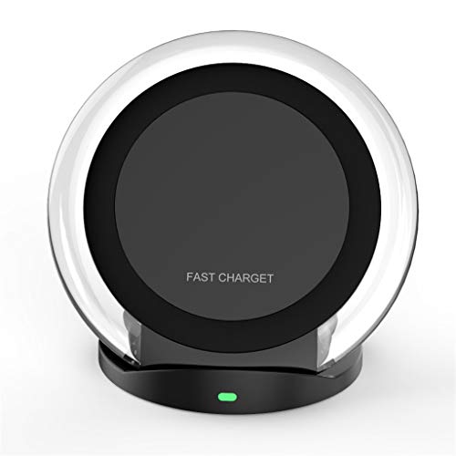 Preisvergleich Produktbild Glowjoy Fast Wireless Charger,Wireless Ladestation Qi Kabelloses Induktive Ladegerät Schnellladestation Drahtlos Kompatibel für Samsung Galaxy Note 10 / 10 Plus (Schwarz)