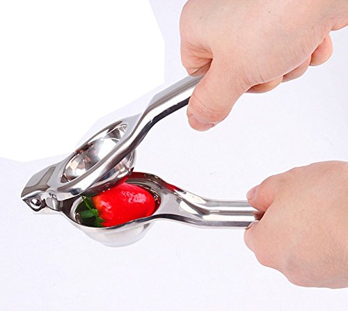 Professionelle Edelstahl-Zitronenpresse Handzitruspresse Citrus Juice Press Silber (Small) - 2