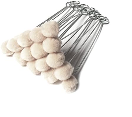 WANTING 20 PCS Wool Daubers Swab with Metal Handle for DIY Craft Leather Dyes or Stains
