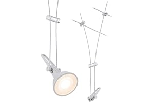 Paulmann 94488 CorDuo Système de Câbles Spot Individuel Comet DC 12V max. 50 watt Éclairage Extensible Blanc Mat Câble Métal GU5,3 Système de Câbles sans Ampoules