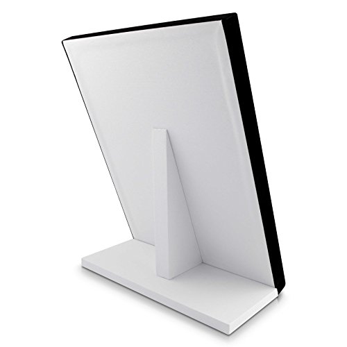VENKON – Schmuckdisplay für 50 Ringe & Ohrringe Organizer für Schmuck Aufbewahrung & Präsentation – 26 x 20 x 9 cm – schwarz - 7