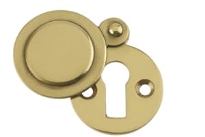 FRELAN HARDWARE Frelan JV42PB Covered Escutcheon PB, Polished Brass