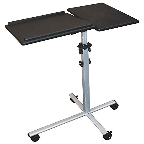 Mobiler Projektor Beamer Wagen Rollwagen Notebook Laptop Tisch TS-2 mit 2 Platten stabil mobil neigbar - 2