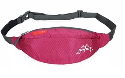 Pink Waist Bag, Sports Belt, Running, Nylon Jogging with Adjustable Strap and Walkman Thread Slot, MP3, Smartphone