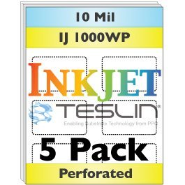 Brainstorm ID - Perforated Inkjet Teslin® Synthetic Paper - 5 Sheets
