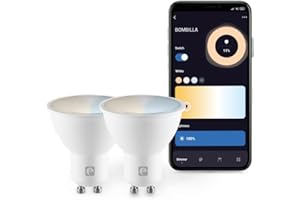 Garza Smart - Pack 2 Bombilla LED Inteligente Wifi Dicroica GU10, 4.5W (equivale a 40W de incandescencia), E27, CCT, Intensidad regulable, Programable, Control por voz y app, Alexa/Google, WiFi 2.4GHz