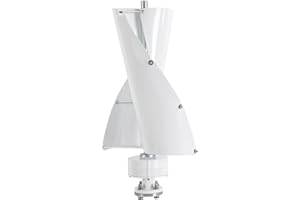 MIKIYUEER 12V Vertikalachsen-Windturbine 500W Windkraftanlage mit Controller für grüne Stromerzeugung - leise und effizient (Weiß)