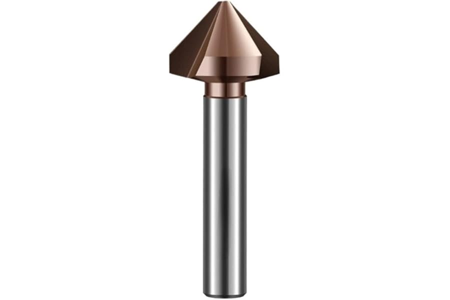 3 Flutes Tungsten Steel Carbide Countersink Drill Bit, 90 Degrees Chamfer Chamfering Tool 1pc(12.4mm)