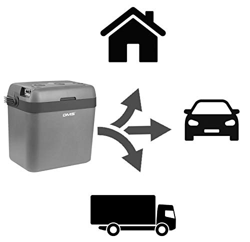 DMS® Kühlbox Kühltasche Gefriertasche 33L Getränkebox Wärmebox 12-24V LKW und PKW Zum Kühlen und Warmhalten Geeignet (Grau-Orange) - 5