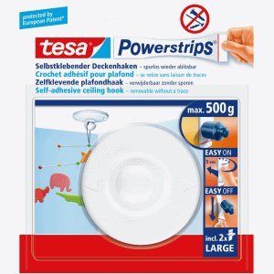 Preisvergleich Produktbild 6 x Tesa Powerstrips Deckenhaken Large weiß VE=1 Stück