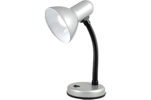HOMELIFE FOR EASY LIVING HOMELIFE 35w 'Classic' Flexi Desk Lamp with Versatile Flexible Neck - Integral On/Off Switch - Approx. 34cm Height - L958SV - Strato Silver