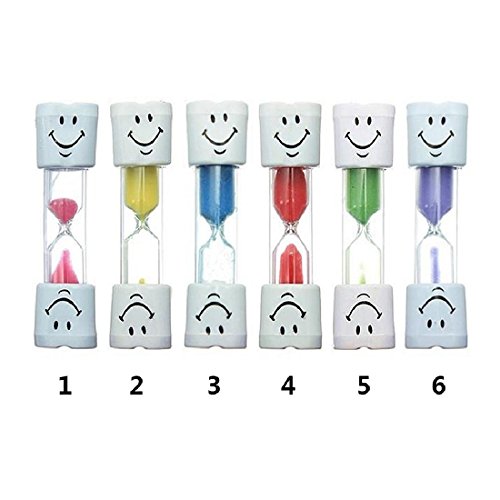 2 Minuten Timer Portbable Kunststoff Kinderzahnbürste Smiling Face Sanduhr Red - 2