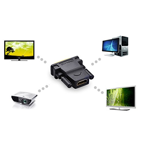 RotSale® DVI auf HDMI Adapter HDMI Buchse auf DVI Stecker (24+1) Konverter Vergoldete Kontakte - 3