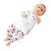 BOBORA Baby Girl Vaenait Bunny 2Pcs T-shirt Tops + Floral Leggings Outfit