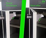iQ-LOCK® unsichtbare Magnet Kindersicherung 4 STÜCK + 1 SCHLÜSSEL, Baby u. Kinder-Sicherung, Schrank-Schloss, Schrank-Sicherung, ohne Werkzeug montierbar, Magnetschloss, Magnet Schloss, Schubladen-Sicherung, Ecke-Schlösser, Türsicherung - 4