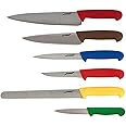 Genware NEV-KWLTCOLOUR6 Colour Coded Knife Set and Knife Wallet, 6 Piece