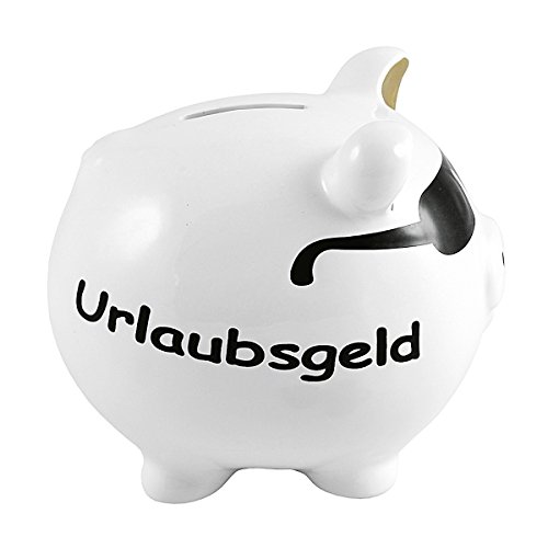 Sparschwein Urlaubsgeld weiß