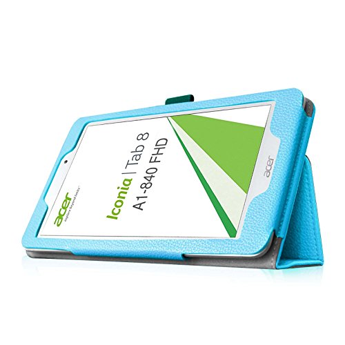 Fintie Acer Iconia Tab 8 A1-840 FHD Hülle – Hochwertige Kunstleder Slim Fit Stand Case Cover Schutzhülle Tasche Etui für Acer Iconia A1-840 FHD (8 Zoll) Tablet, Blau - 5