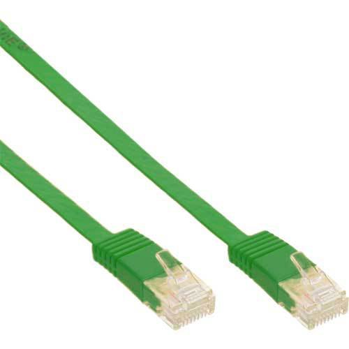Preisvergleich Produktbild InLine 71614G flaches U / UTP Patchkabel (1,5 m) grün
