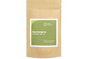 ‎TERRA ELEMENTS Terra Elements Bio Gerstengras Tabletten (500 mg, 240 St) I Reich an natürlichem Eisen I 100% rein I Vegan I Rohkost