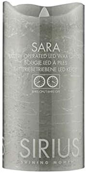 Sirius Home Sara LED Grey Candle Maker – Electric Candles (LED, Grey, Wax, Battery, Battery, Aaa)