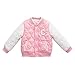 Marc janie Unisex-Baby Thickened Baseball Jacket Outerwear 3T Pink