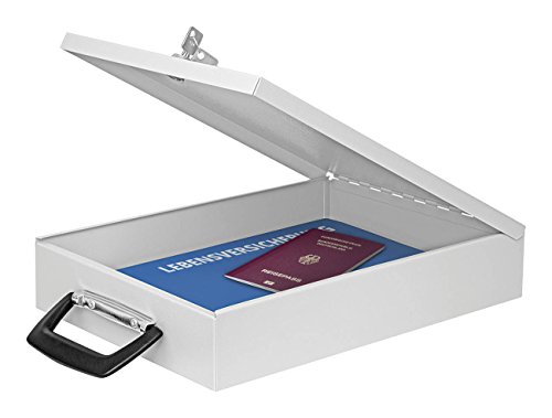 Wedo 1021537 Dokumenten Kassette (A4, 35,5 x 26,0 x 6,7 cm) lichtgrau