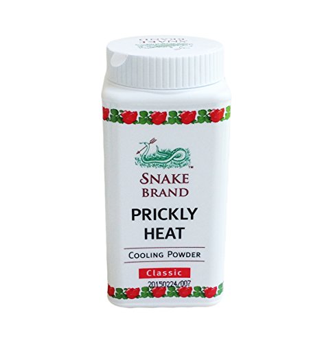 Snake Brand Classic Prickly Heat Cooling Powder 50g Travel Size (Pack of 1)