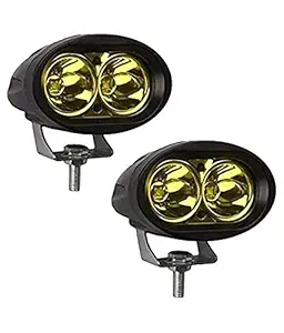 PROTAPER 2Led Oval Shape Spot Lights Bike LED Fog Light - Pack of 2 (Yellow)