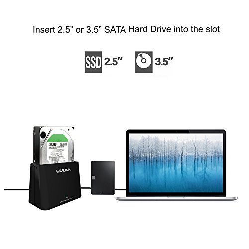 Wavlink USB 3.0 zu SATA externe Festplatten-Dockingstation für 2,5 oder 3,5 Zoll HDD, SSD - 4