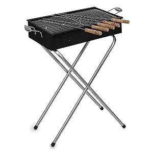 Fabrilla Compact Charcoal Barbeque Grill Set (Black)