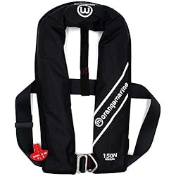 ORANGE MARINE Gilet Gonflable Manuel avec Harnais 150 N - 2019 Noir Noir