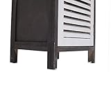 Mobil Schublade Nachttisch Badezimmer Wäscherei mit 3 Weidenkörbe und ein Holz Tür Grau Farbe (Kode RE4188) - 7