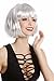 Produktbild WIG ME UP ® - PW0114-PC309 Sexy Party Perücke Bob Disco Kurz & Frech Go-Go Party Burlesque Cosplay Grau Silbergrau Hellgrau