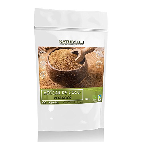 Naturseed - Sucre de Noix de Coco - 100% Pure et Écologique 500gr - Convient aux Diabétiques ayant un IG35 - Édulcorant Sain et Nourrissant - Sans Additifs ni Conservateurs