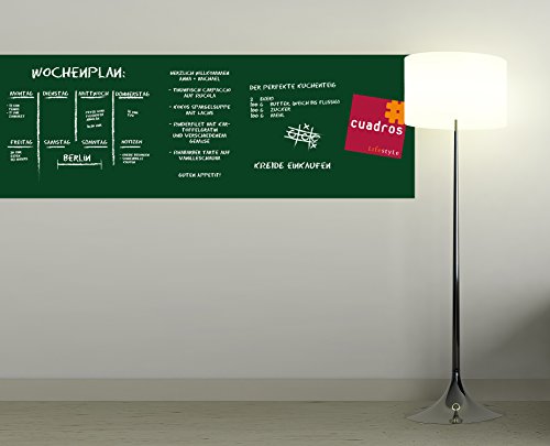 Selbstklebende Tafelfolie | Markerfolie in versch. Größen & Farben ab 14,90 € | Whiteboardfolie Boardmarkerfolie | inkl. 2 Stück Kreide | Wandfolie Grün (120×200 cm) - 3