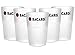 Produktbild Bacardi Rum Becher Cocktail Longdrinkglas Glas Gläser Set - 5er Packung Becher weiß aus Kunststoff