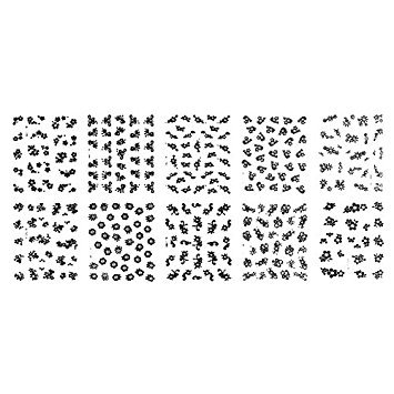 TOOGOO(R)30 hojas 3D Pegatinas etiqueta engomada del clavo la decoracion de unas arte color mezclado accesorios para manicura