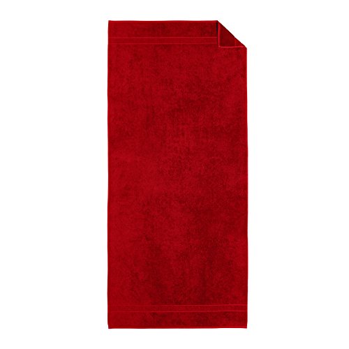 harti PromoLine TIFFANY Saunatuch 100x220cm XXL Übergröße rubinrot flauschige schwere Qualität – 500g/m² erhältlich auch als Gästetuch Sporthandtuch Duschtuch Saunatuch Badetuch und Liegentuch / Strandtuch - 3
