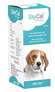 Sky EC Skycal Pet Liquid for Stronger Bones, Teeth, Growth in Pets (200 ml) by Fifozone