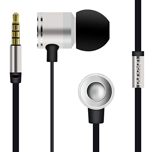 UBSOUND Fighter Pro - Auriculares in-Ear Originales de Aluminio con micrófono Gris