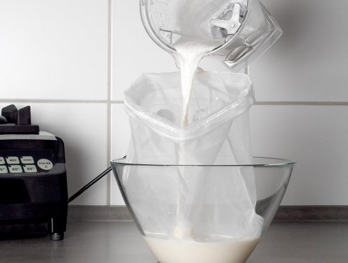 Nussmilchbeutel / Passiertuch zur Herstellung veganer Milchalternativen und vielen weiteren Anwendungsmöglichkeiten aus 100% Nylon - 2